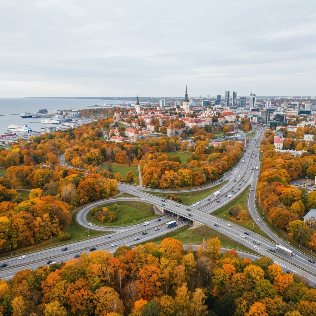 Autumn view over Tallinn, Estonia